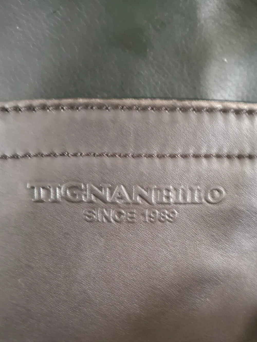 Tignanello Two Tone Convertible Leather Satchel with Crossbody Strap